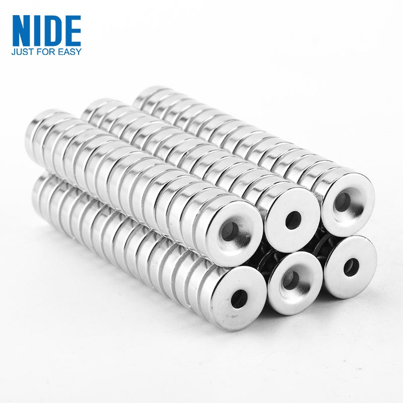 Rund Neodymium Sintret NdFeB Magnet Med Hul